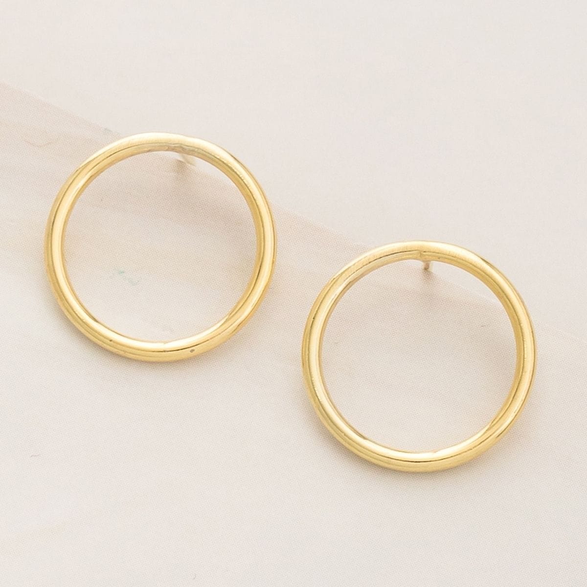 Emblem Jewelry Earrings Gold Tone Modern Geometry Circle Stud Earrings