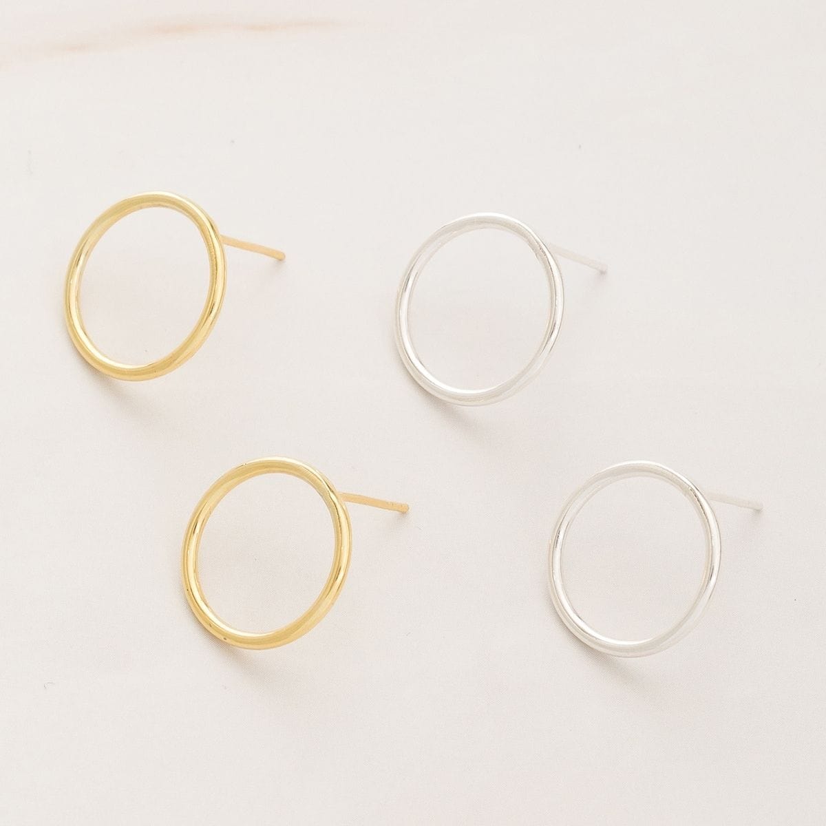 Emblem Jewelry Earrings Modern Geometry Circle Stud Earrings