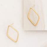 Emblem Jewelry Earrings Modern Geometry Rhombus Stud Earrings